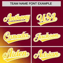 Crimson Gold Gradient Diagonal Stripe Baseball Jersey 3