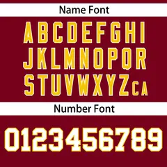 Crimson Gold Gradient Side Star Pattern Baseball Jersey 4