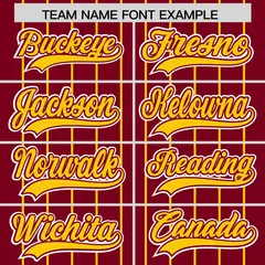 Crimson Gold Gradient Stripe Fashion Sleeves Baseball Jersey 3