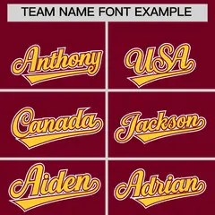 Crimson Gold Ice Cream Helmet Pattern Hockey Jersey 3