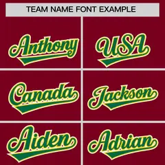 Crimson Gold-Kelly Green Gradient Raglan Varsity Full-Zip Letterman Bomber Jacket 3