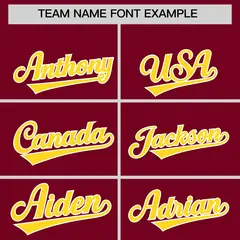 Crimson Gold Leopard Graffiti Side Design Baseball Jersey 3