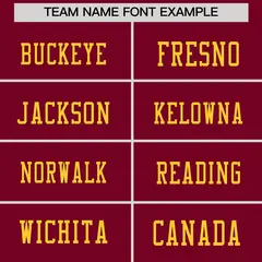 Crimson Gold Sequin Lettering Breathable Football Jersey 3