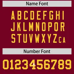 Crimson Gold Sequin Lettering Breathable Football Jersey 4