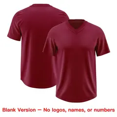 Crimson Gold Sequin Lettering Breathable Football Jersey 7