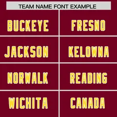 Crimson Gold Side Stripe Athletic Football Jersey 3