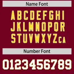 Crimson Gold Side Stripe Athletic Football Jersey 4