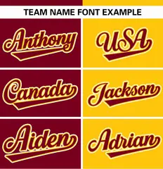 Crimson Gold Stripe-Solid Combo Authentic Baseball Jersey 3