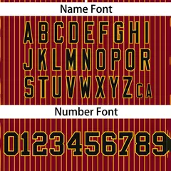 Crimson Gold Stripe Two-Button Softball Jersey 3