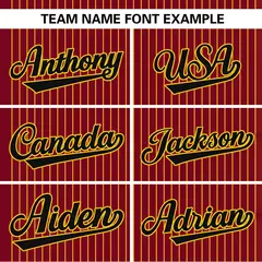 Crimson Gold Stripe Two-Button Softball Jersey 4
