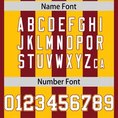 Crimson Gold Thick Stripe Authentic Football Jersey 4
