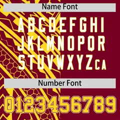 Crimson Gold Tribal Split Baseball Jersey 4