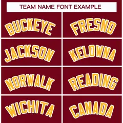 Crimson Gold-White Classic Style Hockey Jersey 3