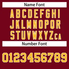 Crimson Gold-White Classic Style Hockey Jersey 4