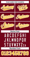 Crimson Gold-White Classic Style Hockey Jersey 3