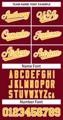 Crimson Gold-White Classic Style Hockey Jersey 3