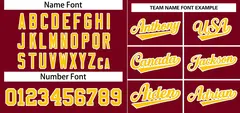 Crimson Gold-White Stripe Raglan Baseball Jersey 3