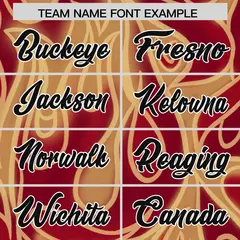 Crimson Graffiti Pattern Authentic Football Jersey 3