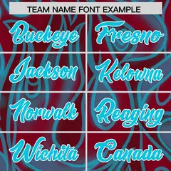 Crimson Graffiti Pattern Authentic Football Jersey 3