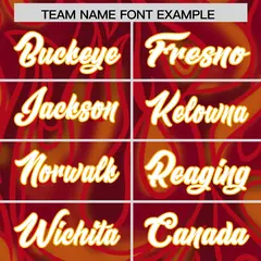 Crimson Graffiti Pattern Authentic Football Jersey 3