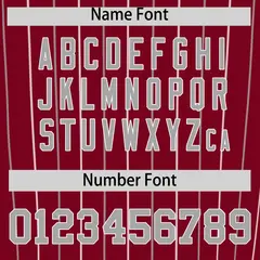 Crimson Gray and White Bi-Color Stripes Baseball Jersey 4