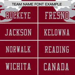 Crimson Gray Camo Authentic Football Jersey 3
