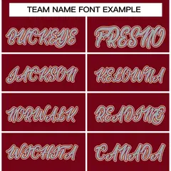 Crimson Gray-Crimson Raglan Varsity Full-Snap Letterman Jacket 3