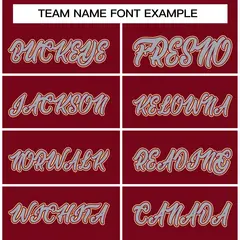 Crimson Gray-Crimson Raglan Varsity Full-Snap Letterman Jacket 5