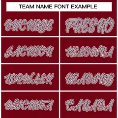 Crimson Gray-Crimson Varsity Full-Snap Letterman Jacket 3
