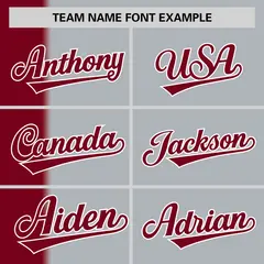 Crimson Gray Gradient Stripe Two-Button Softball Jersey 3