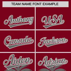 Crimson Gray Graffiti Pattern Bossinia Style Baseball Jersey 3