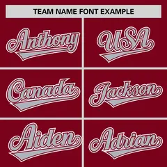 Crimson Gray Half Stripe Authentic Baseball Jersey 3