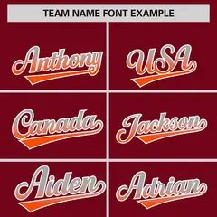 Crimson Gray-Orange Gradient Varsity Full-Snap Raglan Baseball Jacket 3
