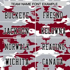 Crimson Gray-White Camo Authentic Football Jersey 3