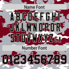 Crimson Gray-White Camo Authentic Football Jersey 4
