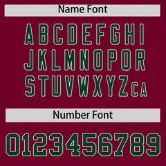Crimson Green Baroque Style Baseball Jersey 4