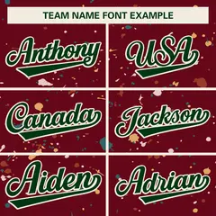 Crimson Green-Cream Splash Graffiti Striped Baseball Jersey 3