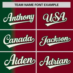 Crimson Green Gradient Pinstripe Baseball Jersey 3