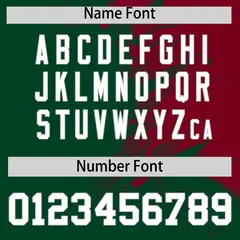 Crimson Green Ink Pattern Authentic Baseball Jersey 4
