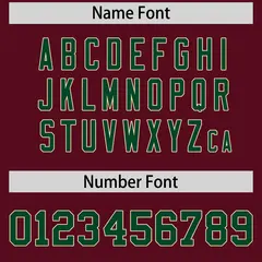 Crimson Green-Khaki Raglan Varsity Full-Snap Letterman Jacket 5