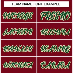 Crimson Green-Khaki Raglan Varsity Full-Snap Letterman Jacket 5