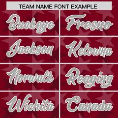 Crimson Grey All Star Graffiti Pattern Football Jersey 3