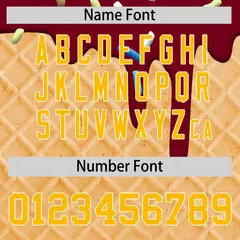 Crimson Ice Cream Cone Graffiti Full-Snap Varsity Letterman Jacket 4