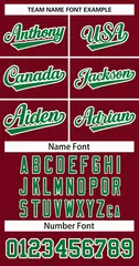 Crimson Kelly Green-White Classic Hockey Jersey 3