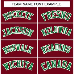 Crimson Kelly Green-White Classic Hockey Jersey 3