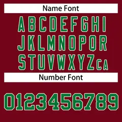 Crimson Kelly Green-White Classic Hockey Jersey 4