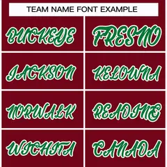 Crimson Kelly Green-White Classic Hockey Jersey 3