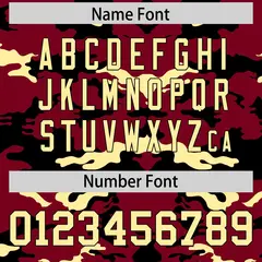 Crimson Khaki-Black Camo Authentic Football Jersey 4