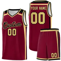 Crimson Khaki Black Color Charge Basketball Jersey