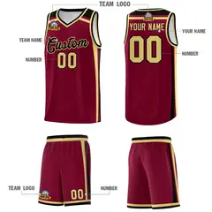 Crimson Khaki Black Color Charge Basketball Jersey 5